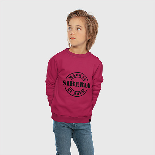 Детский свитшот Made in Siberia / Маджента – фото 4