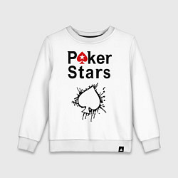 Свитшот хлопковый детский Poker Stars, цвет: белый