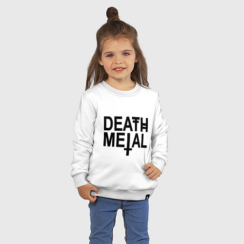 Детский свитшот Death Metal / Белый – фото 3