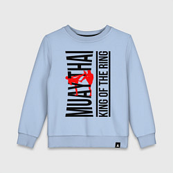 Свитшот хлопковый детский Muay Thai fight, цвет: мягкое небо