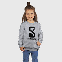 Свитшот хлопковый детский Scorpions logo, цвет: меланж — фото 2