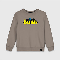 Свитшот хлопковый детский Batman logo, цвет: утренний латте