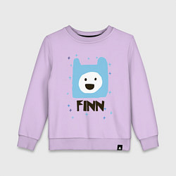 Свитшот хлопковый детский Время приключений Finn, цвет: лаванда