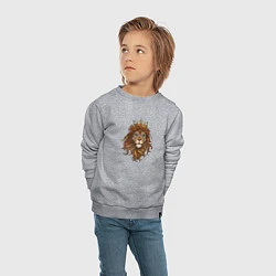 Свитшот хлопковый детский Король Лев, цвет: меланж — фото 2