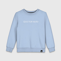 Свитшот хлопковый детский DOCTOR WHO, цвет: мягкое небо