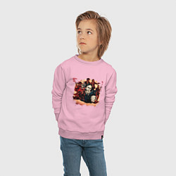 Свитшот хлопковый детский Квентин Тарантино и фильмы, цвет: светло-розовый — фото 2