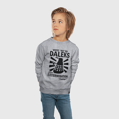 Детский свитшот Доктор Кто, Далеки / Меланж – фото 4