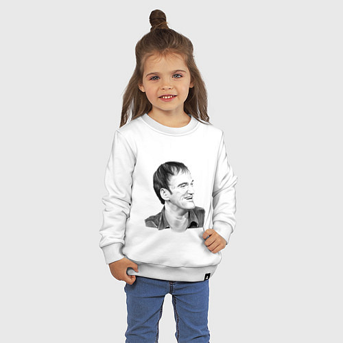 Детский свитшот Квентин Тарантино / Белый – фото 3