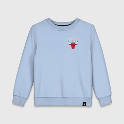 Свитшот хлопковый детский CHICAGO BULLS НА СПИНЕ, цвет: мягкое небо