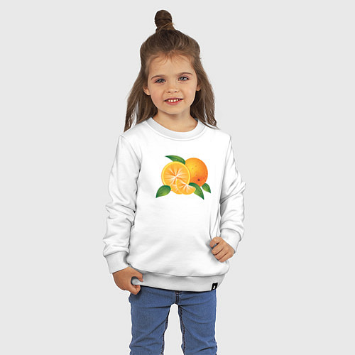 Детский свитшот Апельсины / Белый – фото 3