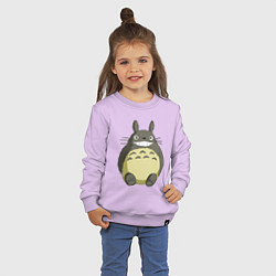 Свитшот хлопковый детский Тоторо, цвет: лаванда — фото 2