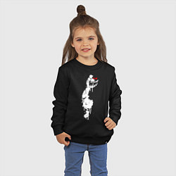 Свитшот хлопковый детский Monokuma paint, цвет: черный — фото 2