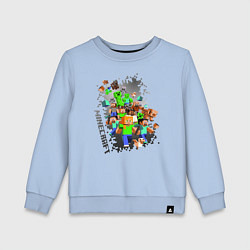 Свитшот хлопковый детский Minecraft, цвет: мягкое небо