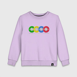 Свитшот хлопковый детский Тяжелая атлетика, цвет: лаванда