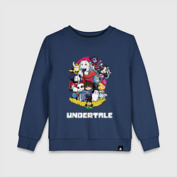 Свитшот хлопковый детский UNDERTALE, цвет: тёмно-синий