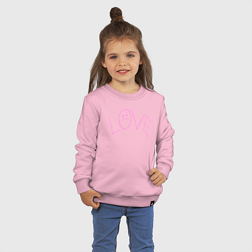Детский свитшот LIL PEEP / Светло-розовый – фото 3