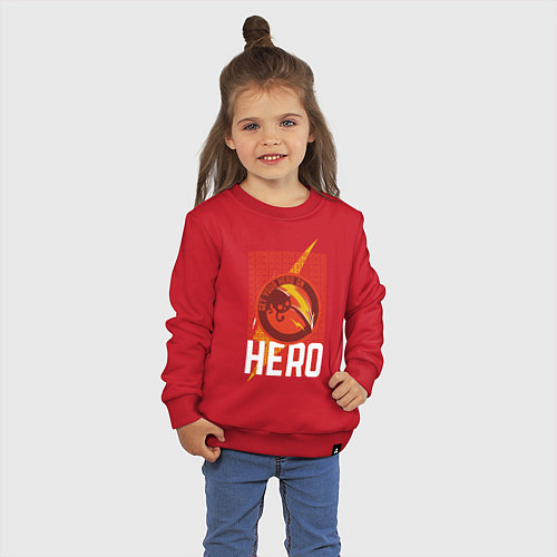 Детский свитшот HERO / Красный – фото 3