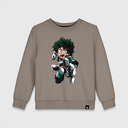 Свитшот хлопковый детский Моя Геройская Академия, цвет: утренний латте