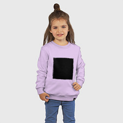 Свитшот хлопковый детский ЧЕРНЫЙ КВАДРАТ, цвет: лаванда — фото 2