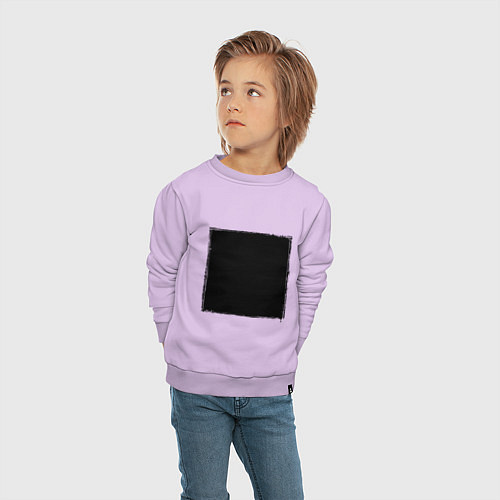 Детский свитшот ЧЕРНЫЙ КВАДРАТ / Лаванда – фото 4