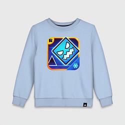 Свитшот хлопковый детский Geometry Dash, цвет: мягкое небо