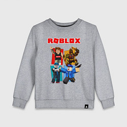 Свитшот хлопковый детский ROBLOX, цвет: меланж