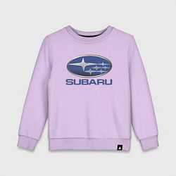 Свитшот хлопковый детский SUBARU, цвет: лаванда