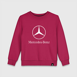 Свитшот хлопковый детский MERCEDES, цвет: маджента
