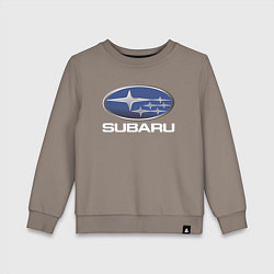 Свитшот хлопковый детский SUBARU, цвет: утренний латте