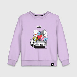 Свитшот хлопковый детский BT21, цвет: лаванда