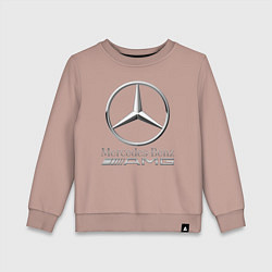 Свитшот хлопковый детский MERCEDES-BENZ AMG, цвет: пыльно-розовый
