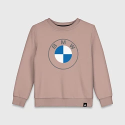 Свитшот хлопковый детский BMW LOGO 2020, цвет: пыльно-розовый