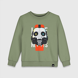 Свитшот хлопковый детский LOVE DEATH ROBOTS LDR, цвет: авокадо