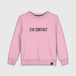 Свитшот хлопковый детский EYE CONTACT, цвет: светло-розовый