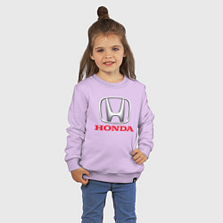 Свитшот хлопковый детский HONDA, цвет: лаванда — фото 2