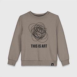 Свитшот хлопковый детский This is art, цвет: утренний латте