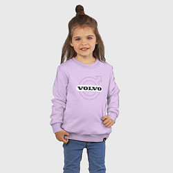 Свитшот хлопковый детский VOLVO, цвет: лаванда — фото 2