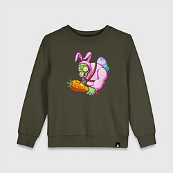 Свитшот хлопковый детский Plants vs Zombies, цвет: хаки