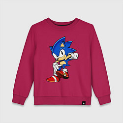 Свитшот хлопковый детский SONIC, цвет: маджента