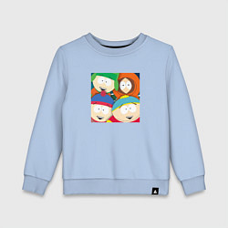 Свитшот хлопковый детский South Park, цвет: мягкое небо