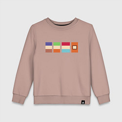 Свитшот хлопковый детский ЮЖНЫЙ ПАРК, цвет: пыльно-розовый