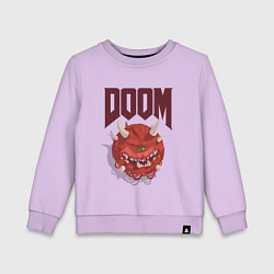 Свитшот хлопковый детский DOOM, цвет: лаванда