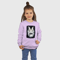 Свитшот хлопковый детский Hello kittys!, цвет: лаванда — фото 2