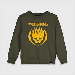 Свитшот хлопковый детский THE OFFSPRING, цвет: хаки