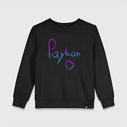 Свитшот хлопковый детский PAYTON LOVE, цвет: черный