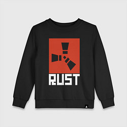 Свитшот хлопковый детский RUST, цвет: черный