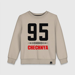 Свитшот хлопковый детский 95 Chechnya, цвет: миндальный
