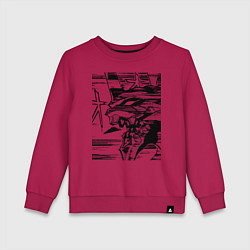 Свитшот хлопковый детский Ева Евангелион, цвет: маджента