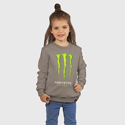 Свитшот хлопковый детский MONSTER ENERGY, цвет: утренний латте — фото 2