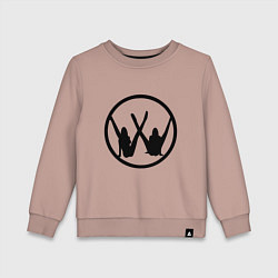 Свитшот хлопковый детский Volkswagen Z, цвет: пыльно-розовый